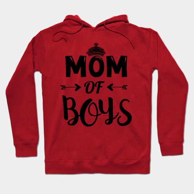 Mom Of Boys Hoodie by DragonTees